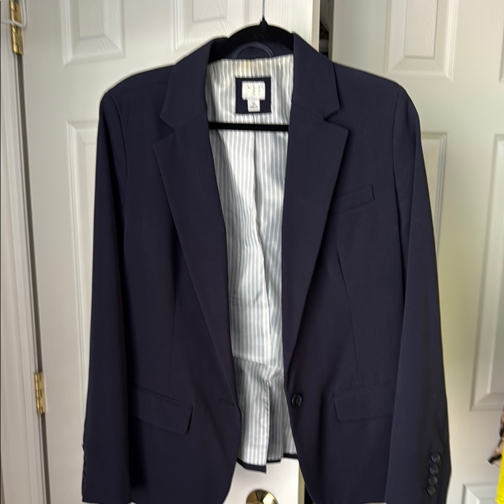 a new day Blue Blazer with Notched Lapel and Slim Fit